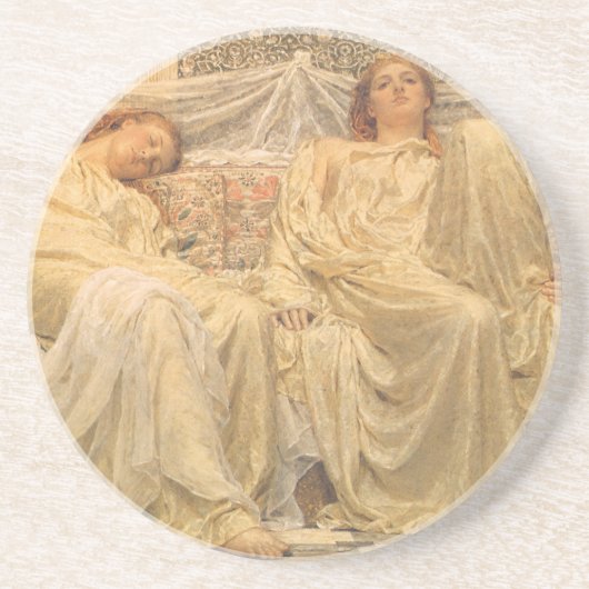 Dromers door Albert Joseph Moore, Victoriaans kuns Zandsteen Onderzetter (Voorkant)