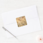 Dromers door Albert Joseph Moore, Victoriaanse kun Vierkante Sticker (Envelop)