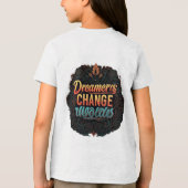 Dromers veranderen werelden. Tri-Blend shirt (Achterkant)