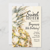 dromige tropische anananasappelstrand Sweet 16 Par Kaart (Voorkant)