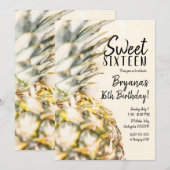 dromige tropische anananasappelstrand Sweet 16 Par Kaart (Voorkant / Achterkant)