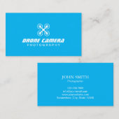 Drone Aerial Video & Photography Modern Blue Visitekaartje (Voorkant / Achterkant)