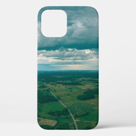 drone afbeelding. uitzicht van landelijke grond me Case-Mate iPhone case (Achterkant)