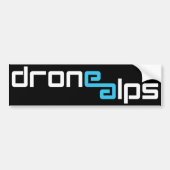 Drone Alps Logo (wit en blauw) Bumpersticker (Voorkant)