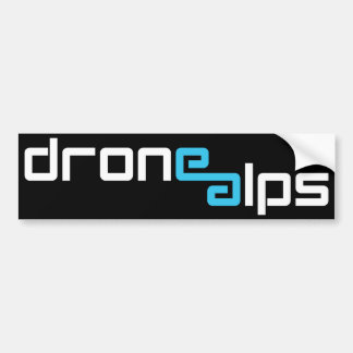 Drone Alps Logo (wit en blauw) Bumpersticker