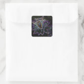 Drone Bloem Glow Vierkante Sticker (Tas)