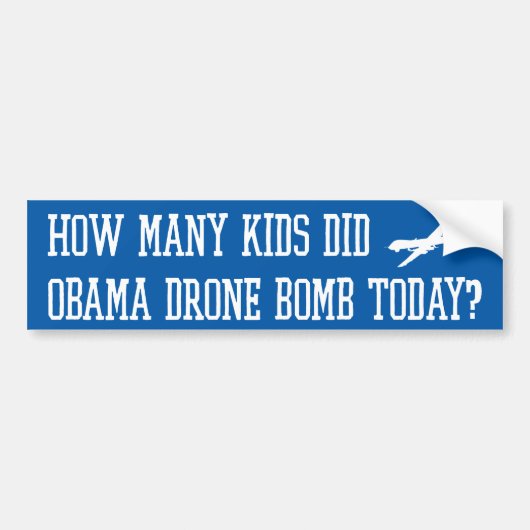 Drone Bomb vandaag Bumpersticker (Voorkant)