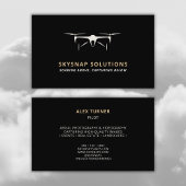 Drone Business UAV Pilot Modern Zwart Goud Visitekaartje