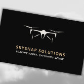 Drone Business UAV Pilot Modern Zwart Goud Visitekaartje