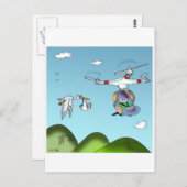 Drone Cartoon 9482 Briefkaart (Voorkant / Achterkant)