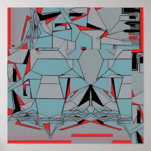 Drone City Abstract Poster (Voorkant)