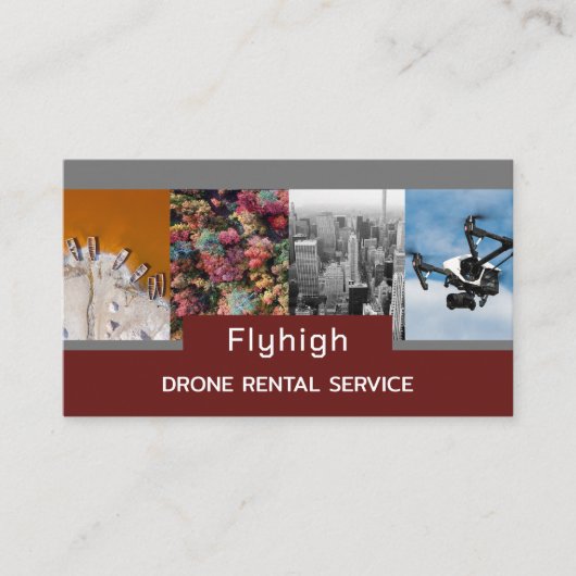 Drone Collage Banner, Drone Pilot Visitekaartje (Voorkant)