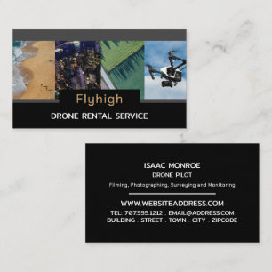Drone Collage Banner, Drone Pilot Visitekaartje