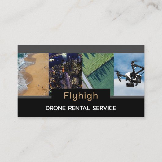 Drone Collage Banner, Drone Pilot Visitekaartje (Voorkant)
