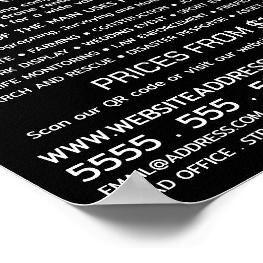 Drone Collage Banner, Drone Rental Company Poster (Hoek)