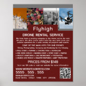 Drone Collage Banner, Drone Rental Company Poster (Voorkant)