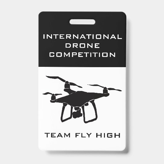 Drone Competitie Naam Badge (Voorzijde)
