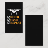 Drone Crash Hobby Build Cash Reputeren Visitekaartje (Voorkant / Achterkant)