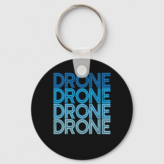 Drone Drone Drone Drone Pilot Retro  Sleutelhanger (Voorkant)