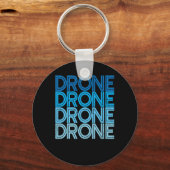 Drone Drone Drone Drone Pilot Retro  Sleutelhanger (Voorkant)