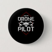 Drone Drone Pilot Ronde Button 5,7 Cm (Voorkant)