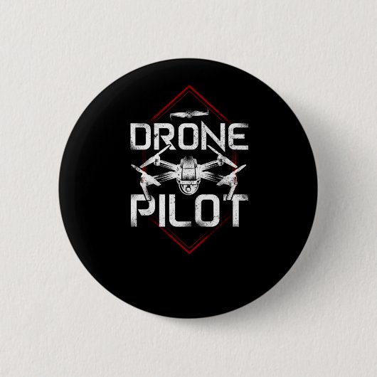 Drone Drone Pilot Ronde Button 5,7 Cm (Voorkant)
