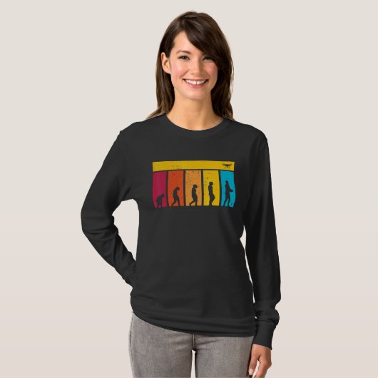 Drone Evolution Drone Pilot Hobby Drone Retro T-shirt (Voorkant volledig)