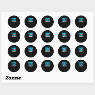 Drone Flying Better Than Therapy Ronde Sticker