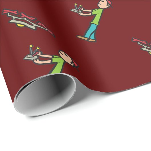 Drone Flying Cadeaupapier (Rol Hoek)