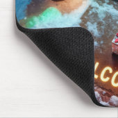 Drone geeft kerstcadeau muismat (Hoek)