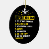 Drone Gifts voor Men Boy met kopter FPV-vrouwen Keramisch Ornament (Rechts)