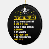 Drone Gifts voor Men Boy met kopter FPV-vrouwen Keramisch Ornament (Links)