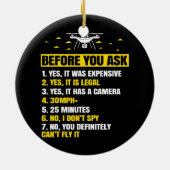 Drone Gifts voor Men Boy met kopter FPV-vrouwen Keramisch Ornament (Achterkant)