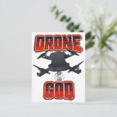 Drone God-logo Briefkaart (Staand voorkant)
