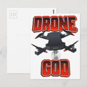 Drone God-logo Briefkaart (Voorkant / Achterkant)