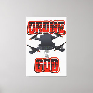 Drone God logo Canvas Afdruk
