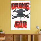 Drone God logo Canvas Afdruk (Insitu (Woonkamer))