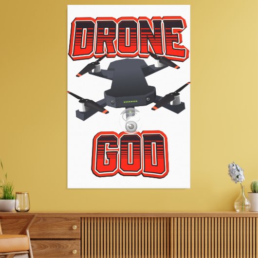 Drone God logo Canvas Afdruk (Insitu (Woonkamer))