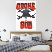 Drone God logo Canvas Afdruk (Insitu (Slaapkamer))