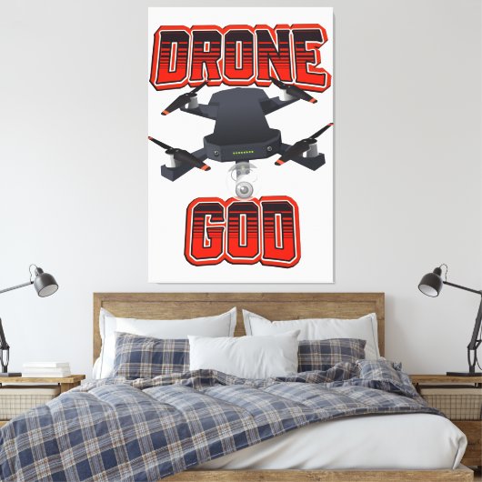 Drone God logo Canvas Afdruk (Insitu (Slaapkamer))