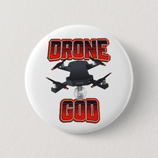 Drone God-logo Ronde Button 5,7 Cm (Voorkant)