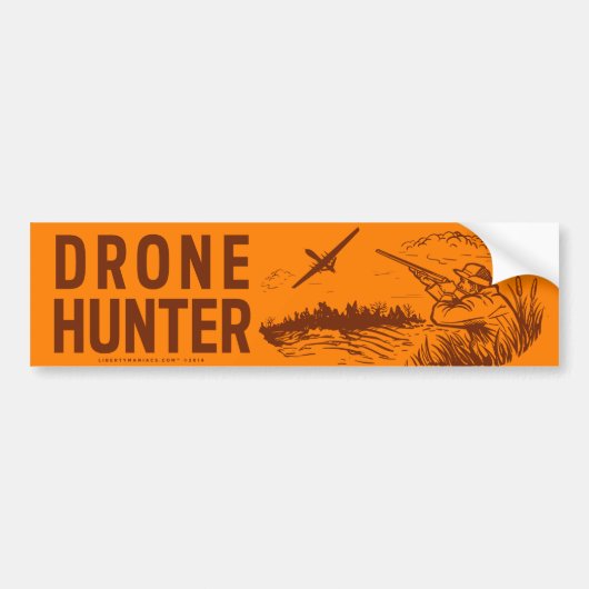 Drone Hunter Bumperstickers (Voorkant)