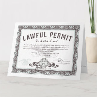 Drone Hunting Permit-kaart Kaart