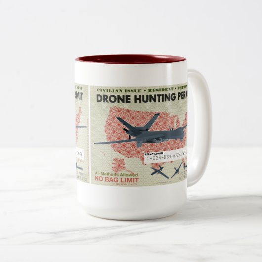 Drone Hunting Permit Mok (Voorkant rechts)