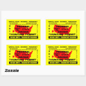 Drone Hunting Permit Rechthoekige Sticker (Vel)