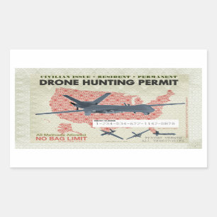 Drone Hunting Permit Stickers