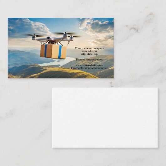 Drone in de lucht visitekaartje (Voorkant / Achterkant)