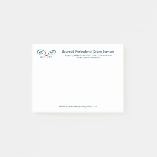 Drone Inspection and Video Service, Pilot Operator Post-it® Notes (Voorkant)