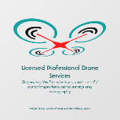 Drone Inspection and Video Service, Pilot Operator Raamsticker (Vel)