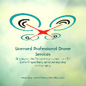 Drone Inspection and Video Service, Pilot Operator Raamsticker (Vel 3)